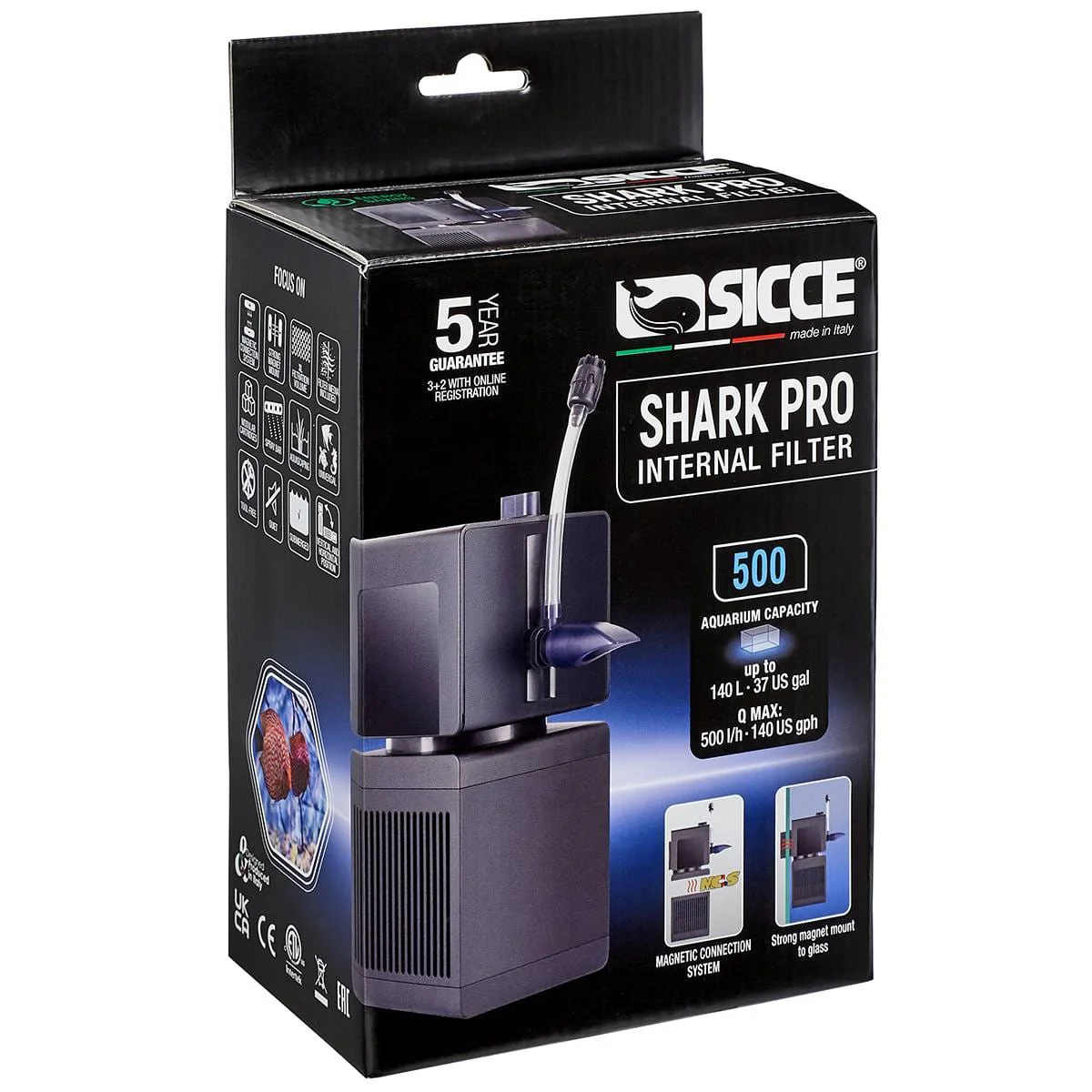 Shark PRO 500 Internal Filter (132 GPH) - Sicce - Image 5
